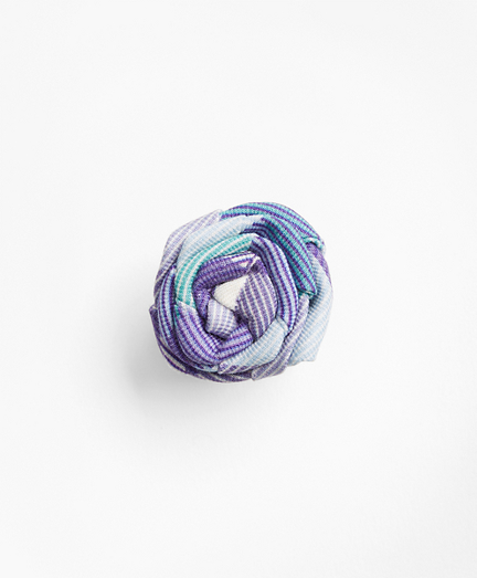 Stripe Lapel Flower