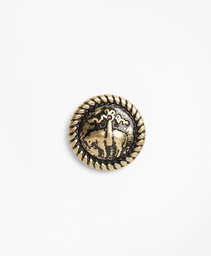 Distressed Gold-Toned Lapel Pin