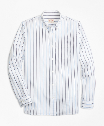 Double-Stripe Broadcloth Sport Shirt