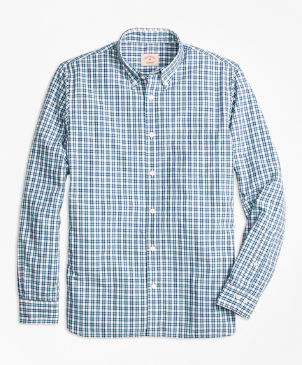 Checkered Broadcloth Oxford Sport Shirt
