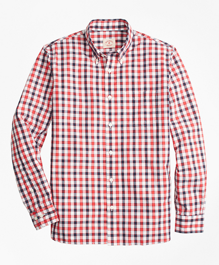 Checkered Broadcloth Oxford Sport Shirt