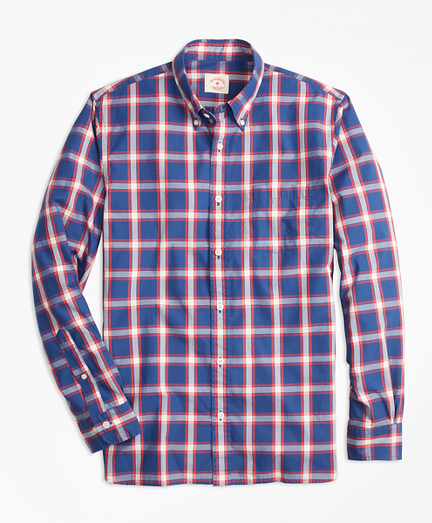 Checkered Broadcloth Oxford Sport Shirt