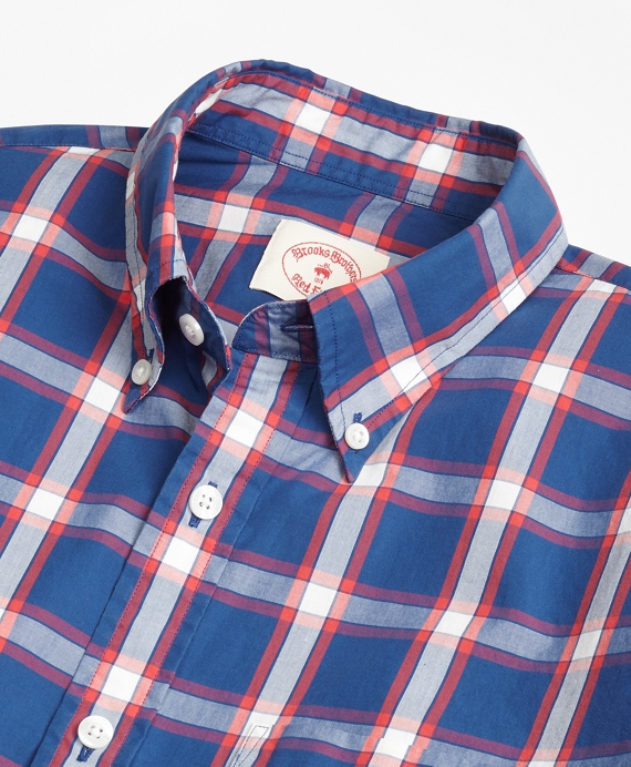 Checkered Broadcloth Oxford Sport Shirt - Brooks Brothers