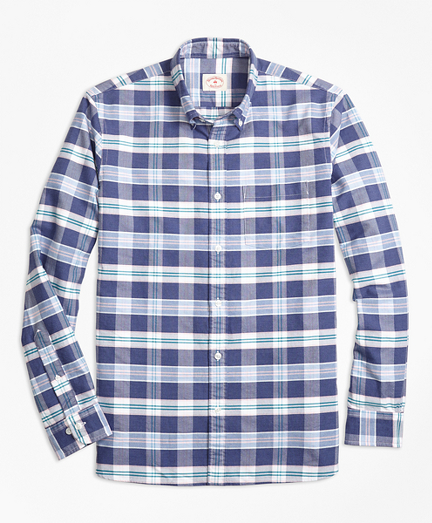 Plaid Supima&reg; Cotton Oxford Sport Shirt