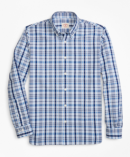 brooks brothers seersucker shirt