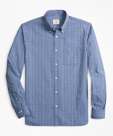 Glen Plaid Seersucker Sport Shirt