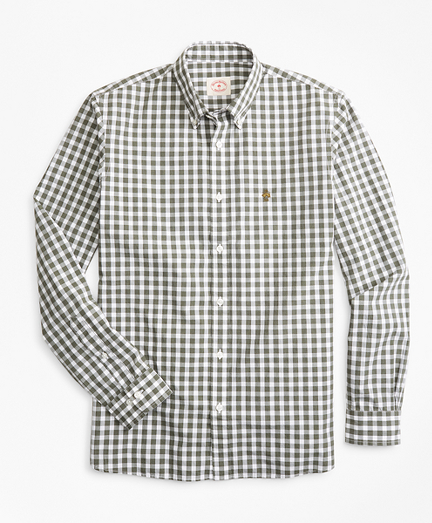 Gingham Broadcloth Sport Shirt