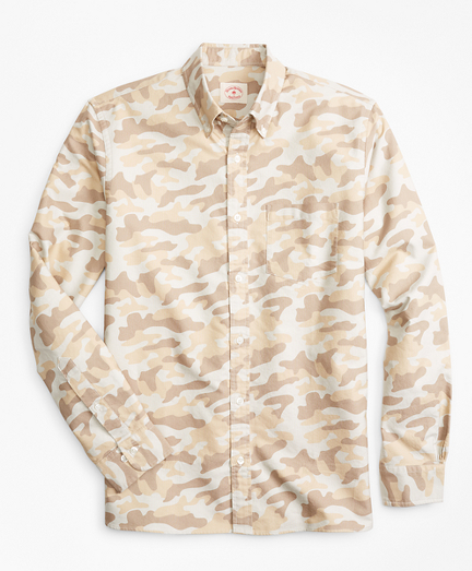 Camo-Print Supima&reg; Cotton Oxford Sport Shirt