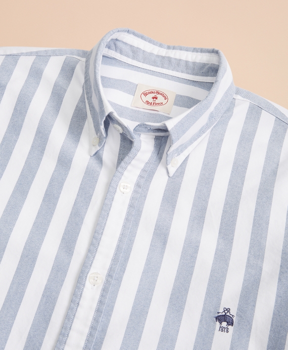 Wide-Stripe Cotton Oxford Sport Shirt - Brooks Brothers