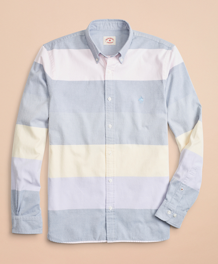 Color-Block Stripe Cotton Oxford Sport 