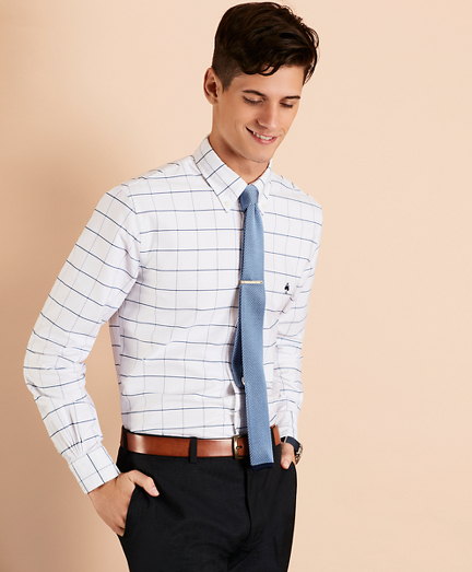 brooks brothers windowpane shirt