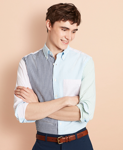 Gingham Seersucker Fun Sport Shirt
