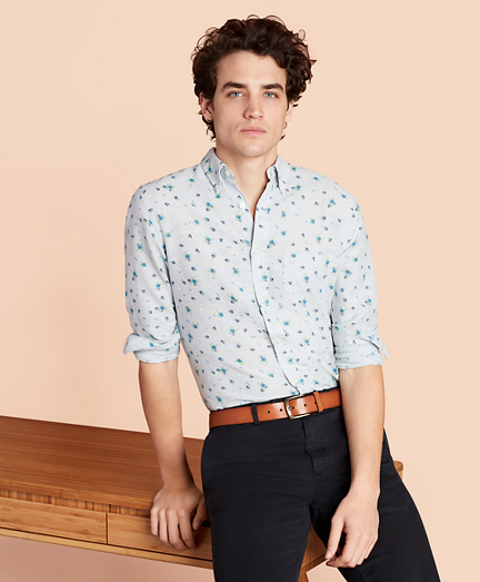 brooks brothers floral shirt