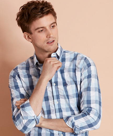 brooks brothers seersucker shirt