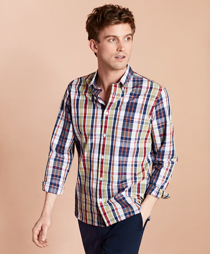 brooks brothers multi colored shirt
