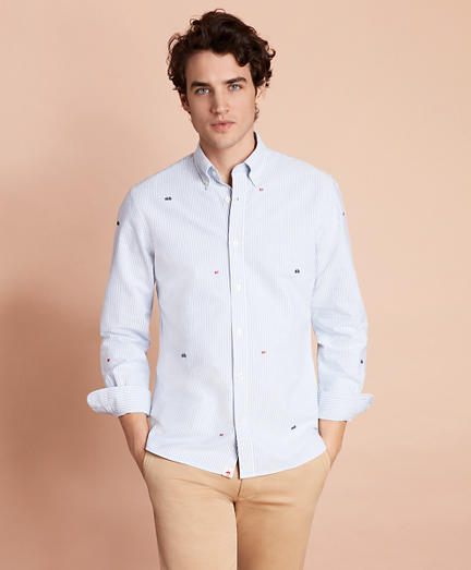 brooks brothers embroidered shirts