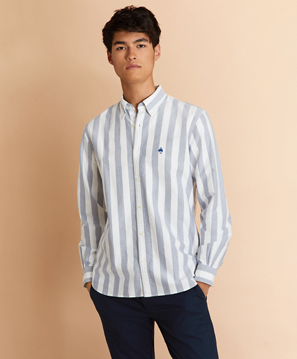 striped cotton oxford shirt