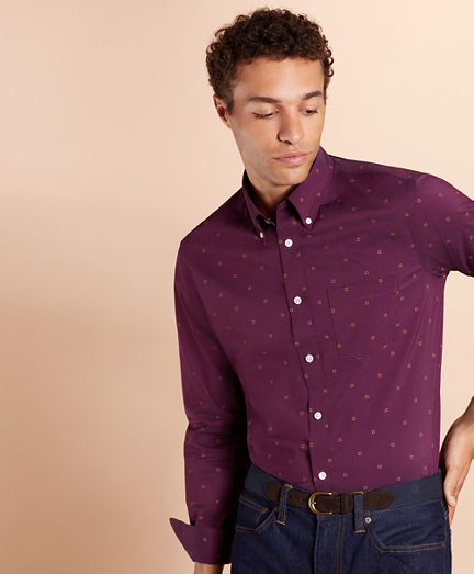 Performance Series Geometric Print Poplin Shirt