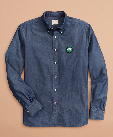 Indigo Chambray Patch Shirt