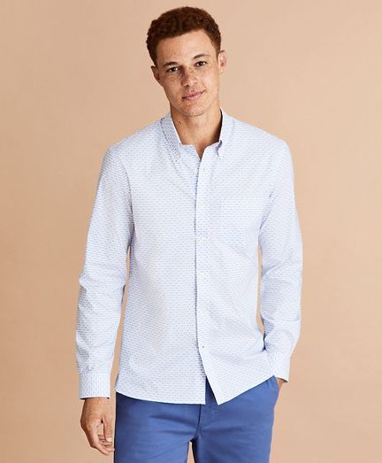 Performance Series Fish Print Poplin Shirt