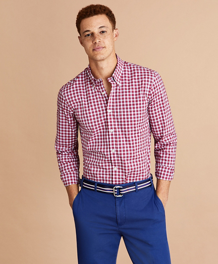 Performance Series Mini-Check Poplin Shirt