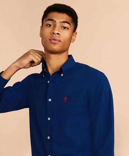 Solid Seersucker Shirt