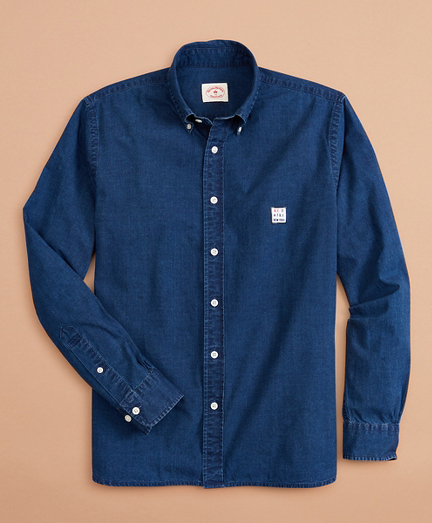 Limited-Edition Red Fleece Chambray Shirt