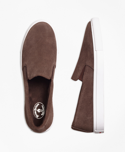 mens suede slip ons