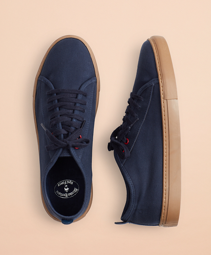 navy canvas sneakers