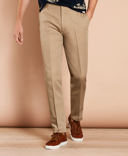 Linen-Blend Twill Trousers - Brooks 
