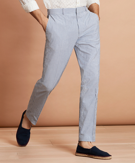 mens blue and white striped pants