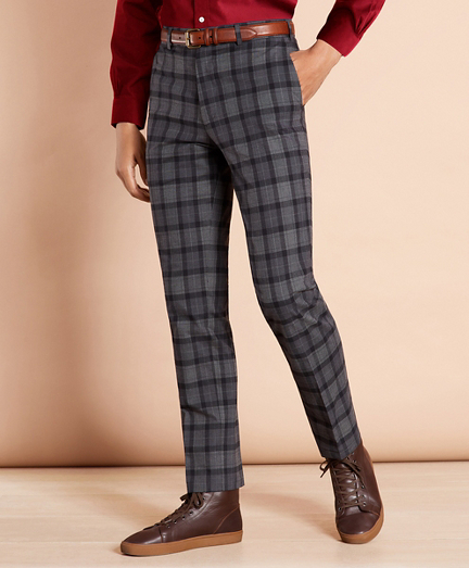 Cotton Tartan Trousers - Brooks Brothers