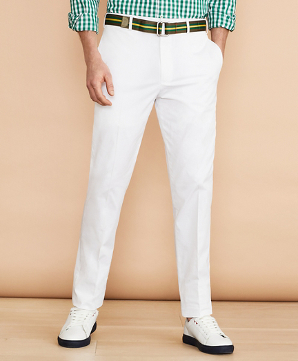Cotton Stretch Herringbone Trousers