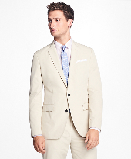 Two-Button Cotton Suit Jacket - Brooks 