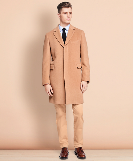 Men S Wool And Camel Hair Topcoat Brooks Brothers