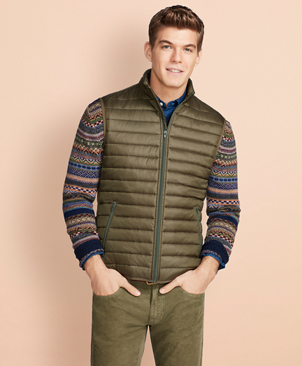 brooks brothers fleece vest