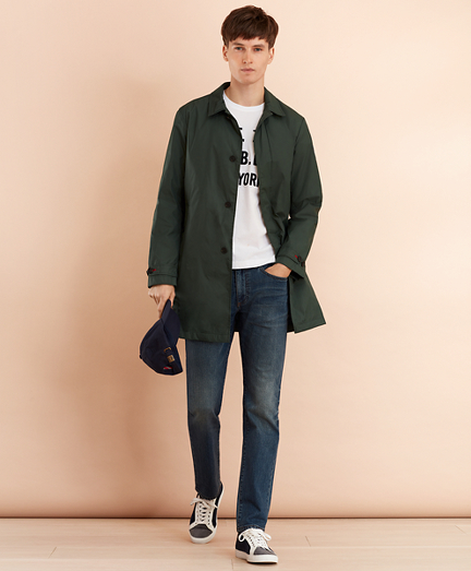 Water-Repellent Packable Trench Coat