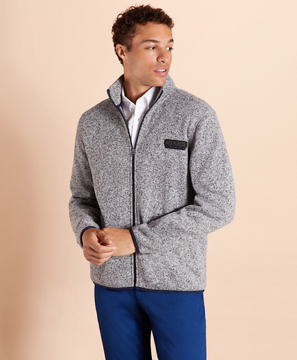 Zip-Up Fleece Sweater Jacket - Brooks 