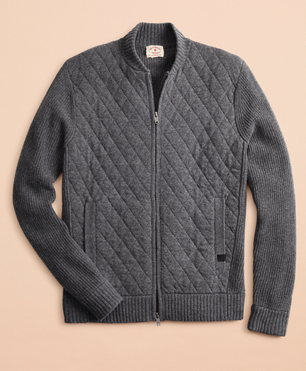 brooks brothers fur collar wool bomber