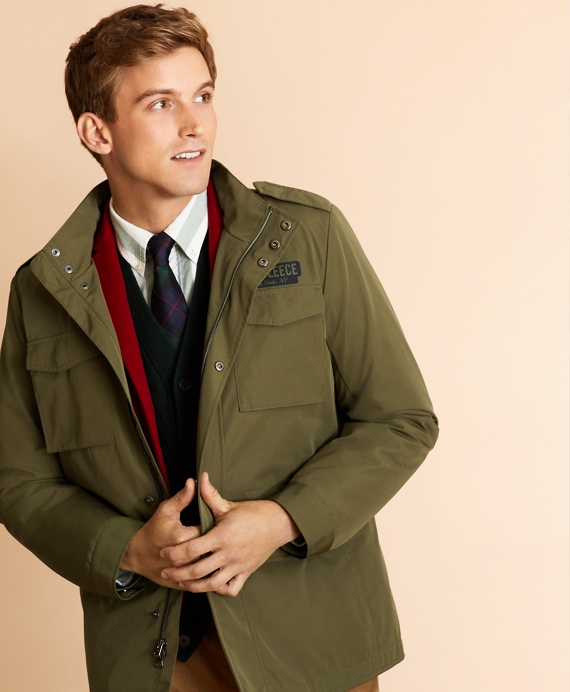 Four-Pocket Field Jacket with Removable Vest Ivy Green