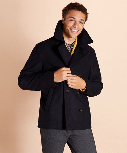 brooks brothers peacoat mens