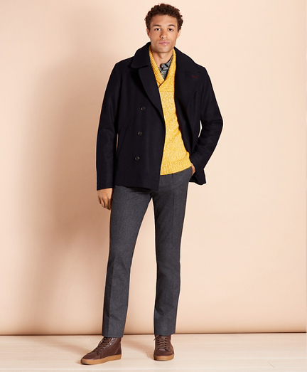brooks brothers mens peacoat
