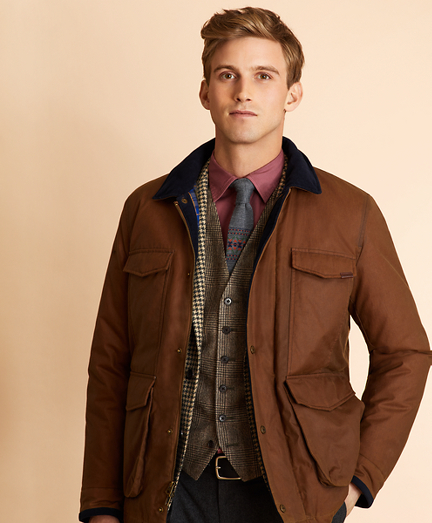 Four-Pocket Waxed Canvas Jacket - Brooks Brothers