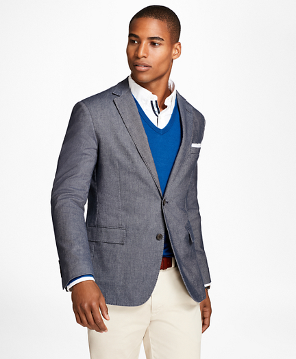 Heathered Stretch Cotton Twill Sport Coat