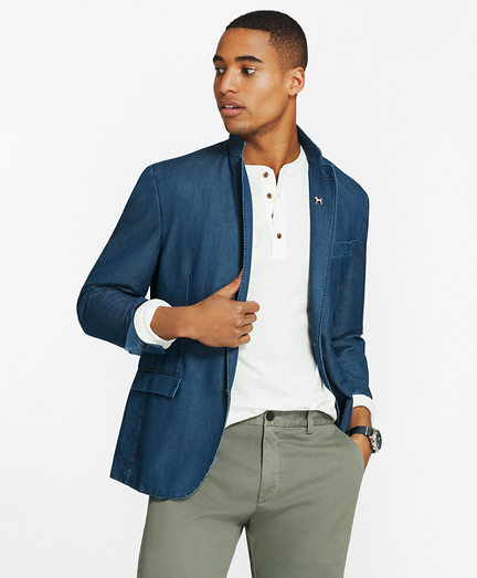 Chambray Two-Button Sport Coat