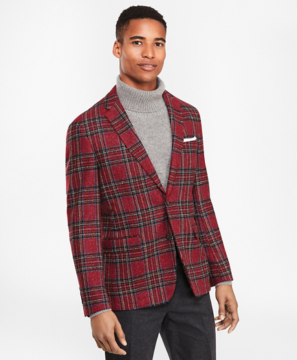 Wool-Blend Two-Button Tartan Sport Coat