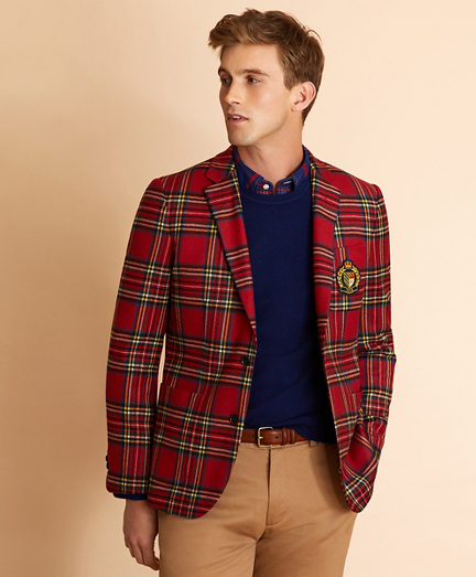 Wool-Blend Royal Stewart Tartan Sport 