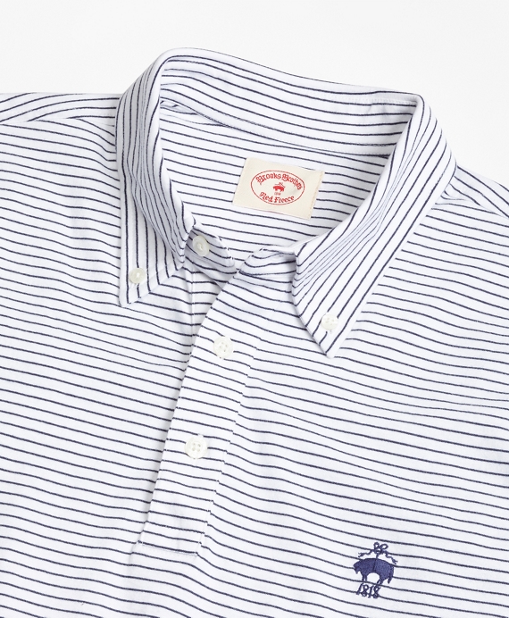 Feeder-Stripe Jersey Polo Shirt - Brooks Brothers