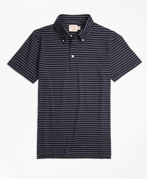 Jacquard Feeder-Stripe Polo Shirt - Brooks Brothers
