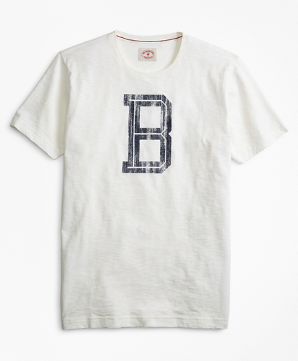 Lettered Slub Jersey T-Shirt